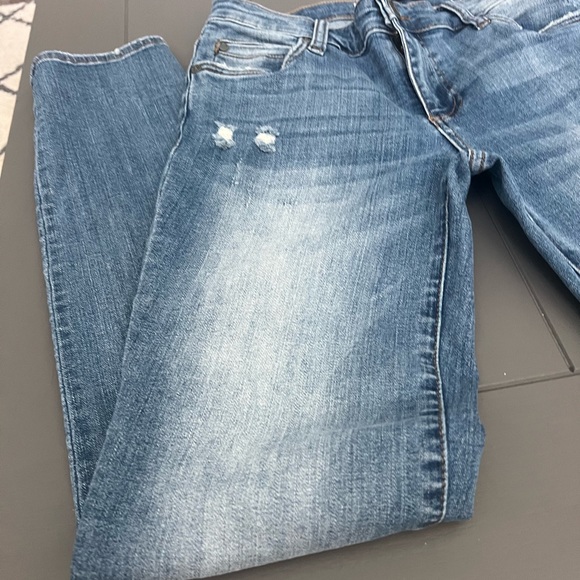 KUT from the Kloth Catherine Boyfriend Denim Distressed Blue Jeans Sz 0 - Picture 12 of 12